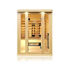 3 Person FAR Infrared Hemlock Wood Indoor Sauna #GH3