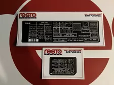 Under Hood Fuse Box DECAL Kit for 02-05 Honda S2000 2 Door Convertible Label