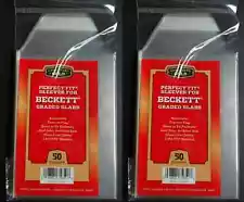 100 Perfect Fit Sleeves for BECKETT Graded Slabs Acid free Cardboard Gold sale!