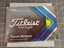 Titleist Tour Speed Golf Balls Performance Urethane Yellow New Never Played