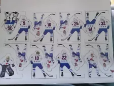 COLECO power play munro TABLE HOCKEY QUEBEC MONTREAL PLASTIC PLAYER DECALS SHEET