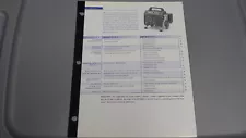 Yamaha EF1000AX Heavy Duty Generator Dealers Sales Features Function Sheet