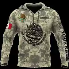 Personalized Mexican Army Camo 3D Hoodie All Over Print Valentine Gift Us Size