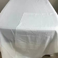 Tablecloth Rectangle Wedding Table Cover Solid White Party Table Cover 90"x 128"