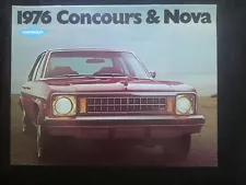 1976 Chev Concours & Nova Auto Dealer Sales Brochure 12 pages