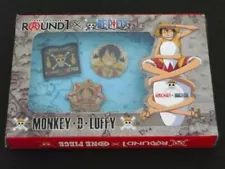 ONE PIECE ROUND 1 set of three pin badges not for sale MONKEY・D・LUFFY