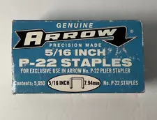 VINTAGE ARROW 5/16 INCH STAPLES TACK POINTED FOR P-22 STAPLER - PARTIAL BOX