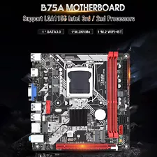 B75A Motherboard LGA 1155 Support 2*DDR3 USB3.0 SATA3 NVME WIFI Bluetooth US