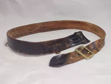 Antique Leather Gun Belt Old West Western Cowboy Fred Mueller Denver Colorado