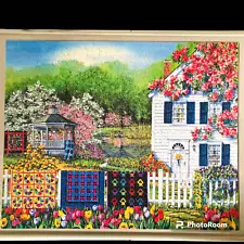 COMPLETE Quilts For Sale 1000 Pc White Mountain Puzzle Diane Phalen Cottagecore