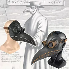 Plague Doctor Mask Birds Mouth Long Nose Beak Faux Latex Steampunk for Halloween