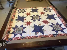 Patriotic lap/wall/throw Quilt, Handmade