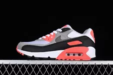 New Nike Air Max 90 Infrared 2020 Rare Retro Authentic Trainer White Red