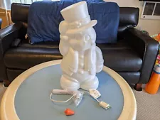 Snowman 18" Promo Blow Mold, with light cord and nose, UNPAINTED