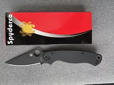 Spyderco Paramilitary 2 DLC S30V Flytanium LanyardTube sharpened By TheApostleP