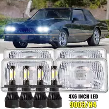 4PCS 4x6" inch LED Headlights Hi-Lo DRL Fit Chevrolet Monte Carlo SS 1980-1988 (For: 1980 Chevrolet Monte Carlo)