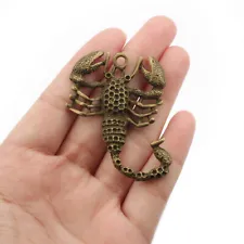 3PCS Large DIY Jewelry Finding Antique Bronze Scorpion Charm Pendant for Necklac