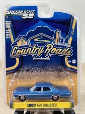 Greenlight SE Country Roads 1967 Ford Galaxie 500 4-Door Blue Metallc - 1:64