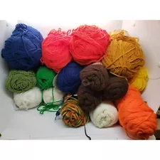 17 Skeins of Vtg Acrylic Yarn Various Colors Red Heart, Fiesta, First Lady, OPEN