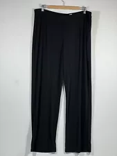 NEW Chicos Easywear Flawless Pants Womens 3 Black Pull On Elastic Waist