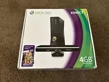 NEW Microsoft Xbox 360 S Console Black System + Kinect Bundle lot slim 4gb