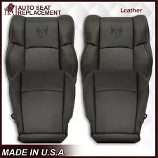 For 2009 - 2012 Dodge Ram 2500 3500 Laramie Seat Covers Dark Gray Leather