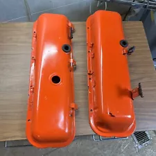 BBC Big Block Chevrolet Painted Orange Valve Covers