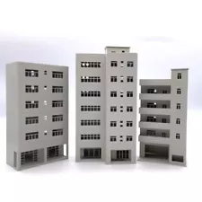 HO Scale 1/87 City Buildings Train Railroads Parts Scenes Modern DIY Model House