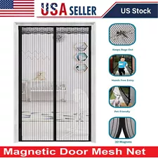 Magnetic Screen Door Mesh Hand-Free Net For Mosquito Fly Insect Bug Curtain