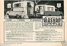 1969 Print Ad of The Alaskan Camper Pickup Truck Bed Camper