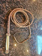 Braided Leather Bullwhip - Made in Mexico