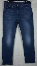 Levi's 514 Jeans Men W32 L30 Blue Denim Washed Casual Everyday Use Workwear