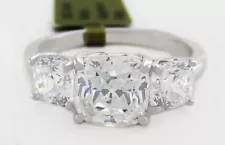 LAB CREATED 2.50 Cts WHITE SAPPHIRE SOLITAIRE RING .925 SILVER - New With Tag