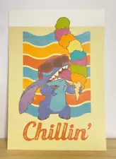 Lilo & Stitch Fan Limited Not For Sale Postcard scoop Ice Cream From Japan a2