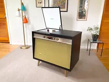 Vintage 50s Stereo Console Emerson Record Player Tube Mid Century Modern Jimmy O