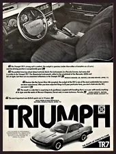 1976 TRIUMPH TR7 Sports Car Photo AD w/Interior View