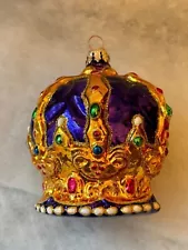 Radko Ornament - "Fit For A Queen" - purple jeweled crown