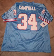 Earl Campbell XL (50) Houston Oilers Blue NFL Jersey Brand New