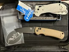 Benchmade Griptilian S90V Tanto with AWT Archon Cerakote Scales NEW in Box