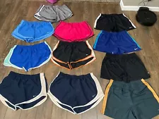 LOT 11 NIKE DRI-FIT TEMPO RUNNING ATHLETIC SHORTS WOMEN SZ XL And 1x Mixed