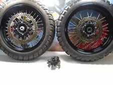 2009 KAWASAKI KLX 250 SF FRONT & REAR WHEEL SET 09 KLX250SF 250 S