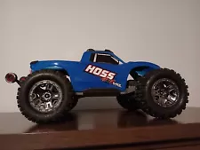 Traxxas Hoss 4x4 vxl blue painted body nice truck needs nothing comes with lipo