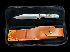 Fixed Blade Ruana Knife 25AC 6" Custom Workman Filework Sheath/Zipper C. DH-2070