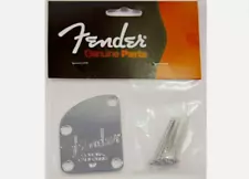 Fender American Deluxe Neck Plate CORONA Chrome Tilt for Strat Tele Guitar Bass