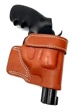 For 2.5" 3" COLT KING COBRA, Right Hand Brown Leather Speed Draw Belt Holster