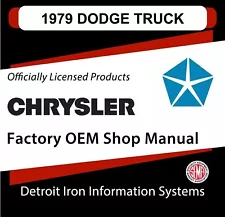 1979 Dodge Light Duty Truck D/W 100/200/300 Series Shop Manual Sales Brochure CD