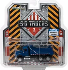 Greenlight 1/64 SD Trucks 3 2018 International WorkStar Blue Dump Truck