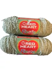 Red Heart Fiesta Yarn color is Meadow, Retired Color : Lot of 2- HOLD for Rhonda