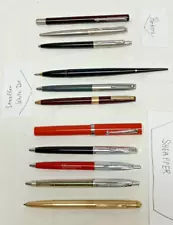 Lot Of 11 Vintage Ballpoint Pens By Parker and Sheaffer *