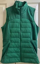 ðLULULEMON sz 14 DOWN FOR IT ALL VEST 700-Fill Jacket RACEWAY GREEN EVERGLADE